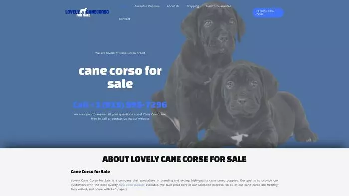 Lovely cane corso for sale